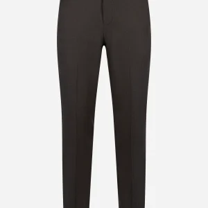 Pantalone Master slim fit in lana stretch Marrone