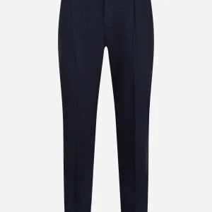 Pantalone Rebel con una pince in flanella Blu