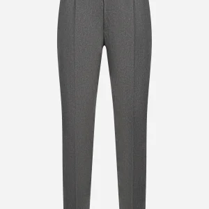 Pantalone Rebel con una pince in flanella Grigio