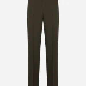 pantalone Ambra in lana Bi-Stretch Verde