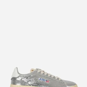 Sneakers Dallas low Sparkling in Pailletes argento