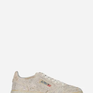 Sneakers Medalist Low Crystal in Micro Strass Biancco