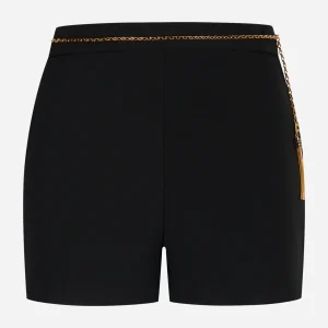 Shorts con catena applicata Nero