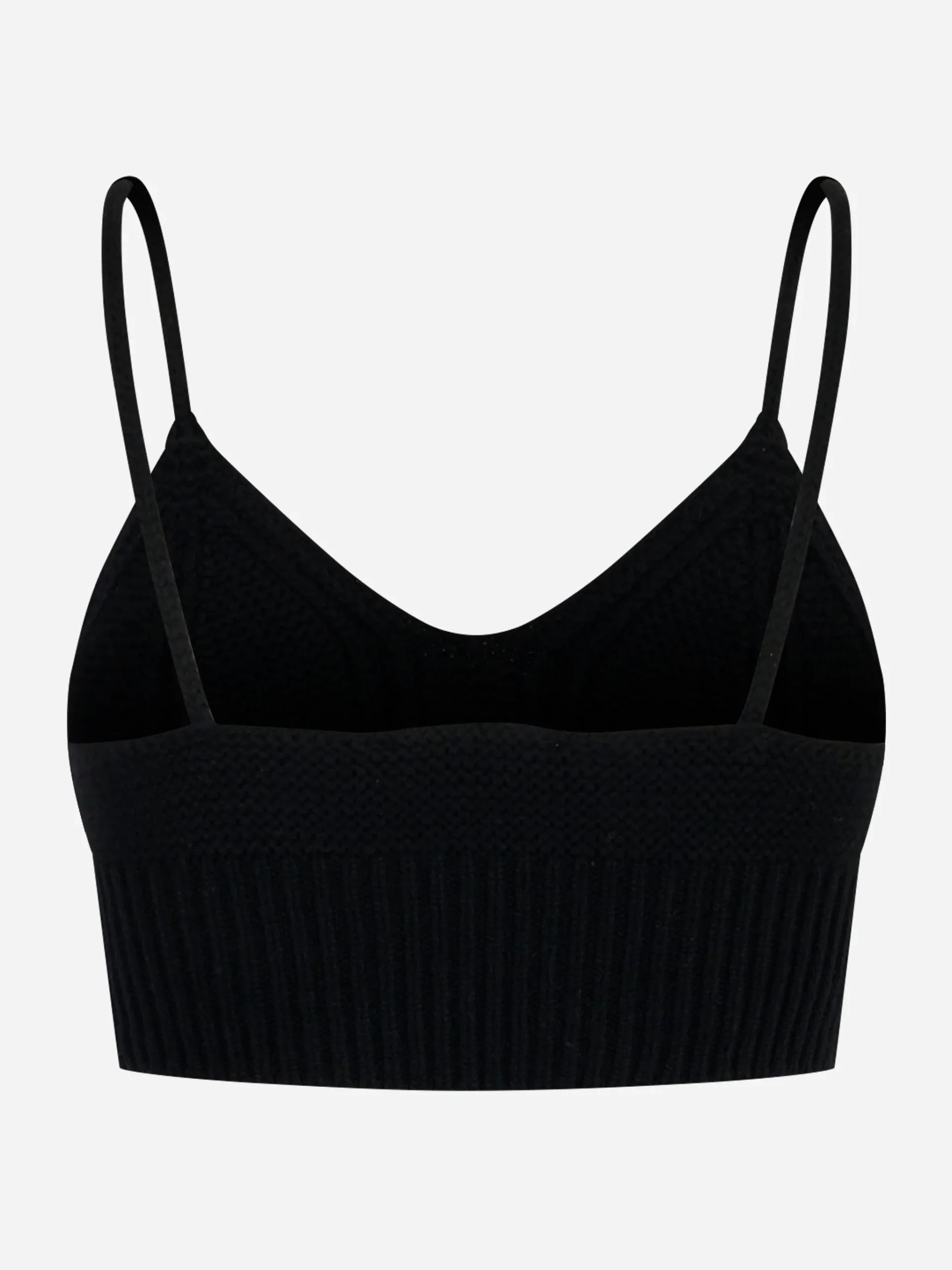 Top in maglia con borchie Nero - immagine 3
