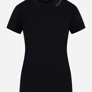 T-shirt girocollo regular in jersey Nera