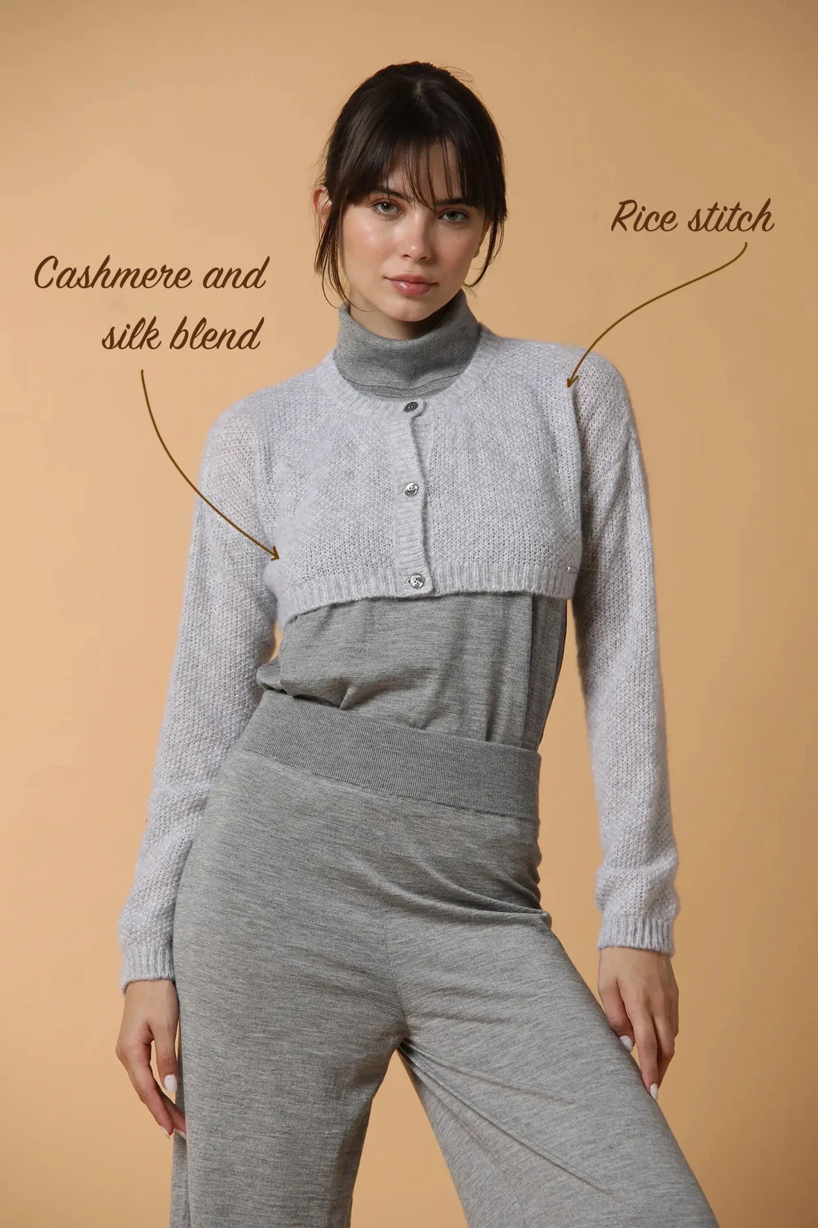 Crop bottoni in grana di riso - immagine 2